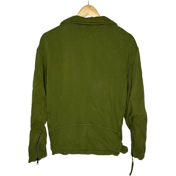 SALE NWT Free People Rebel Rebel Knit Moto Jacket green xs - Picture 7 of 16